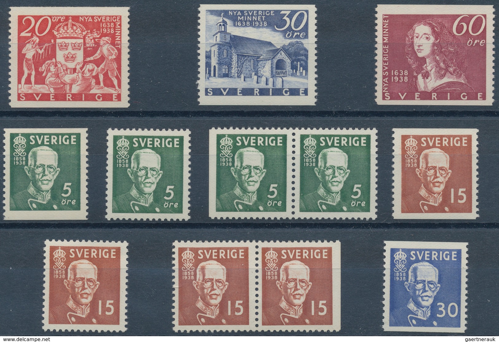 Schweden: 1938/1939, Seven Complete Year Sets 1938 And Six Sets 1939 (only Mi. No. 272 Dr Missing) M - Covers & Documents