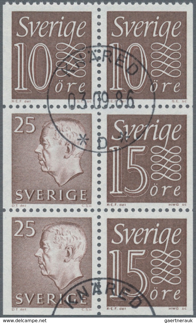 Schweden: 1961/1995, BOOKLET PANES: Accumulation With About 2.660 Complete Booklet Panes In 34 Types - Lettres & Documents