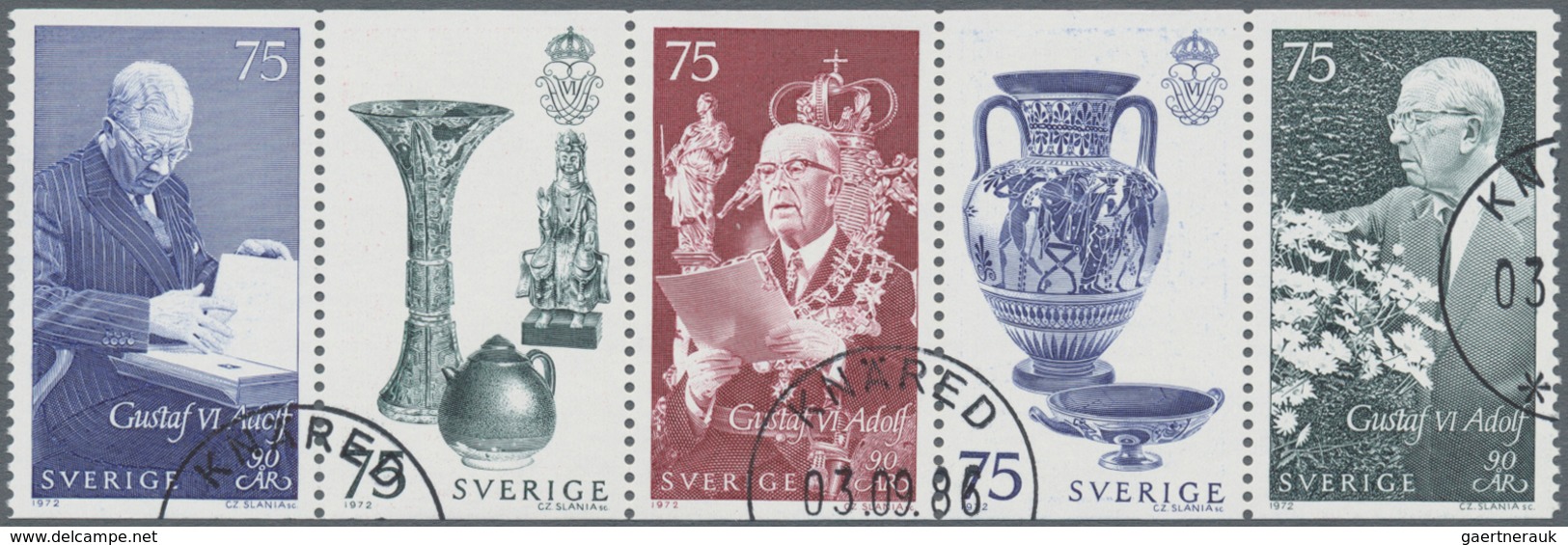 Schweden: 1961/1995, BOOKLET PANES: accumulation with about 2.660 complete booklet panes in 34 types