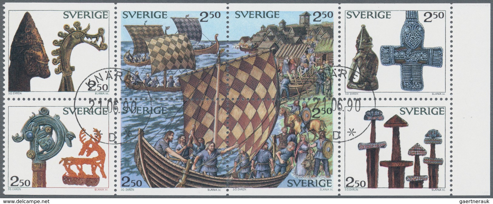 Schweden: 1961/1995, BOOKLET PANES: accumulation with about 2.660 complete booklet panes in 34 types