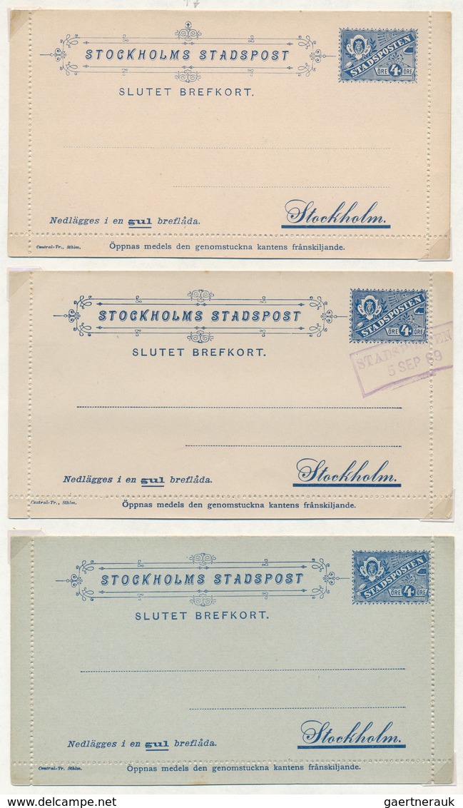 Schweden - Ganzsachen: 1872/1985 (ca.) Collection Of Ca. 252 Mainly Unused Postal Stationery Beginni - Entiers Postaux
