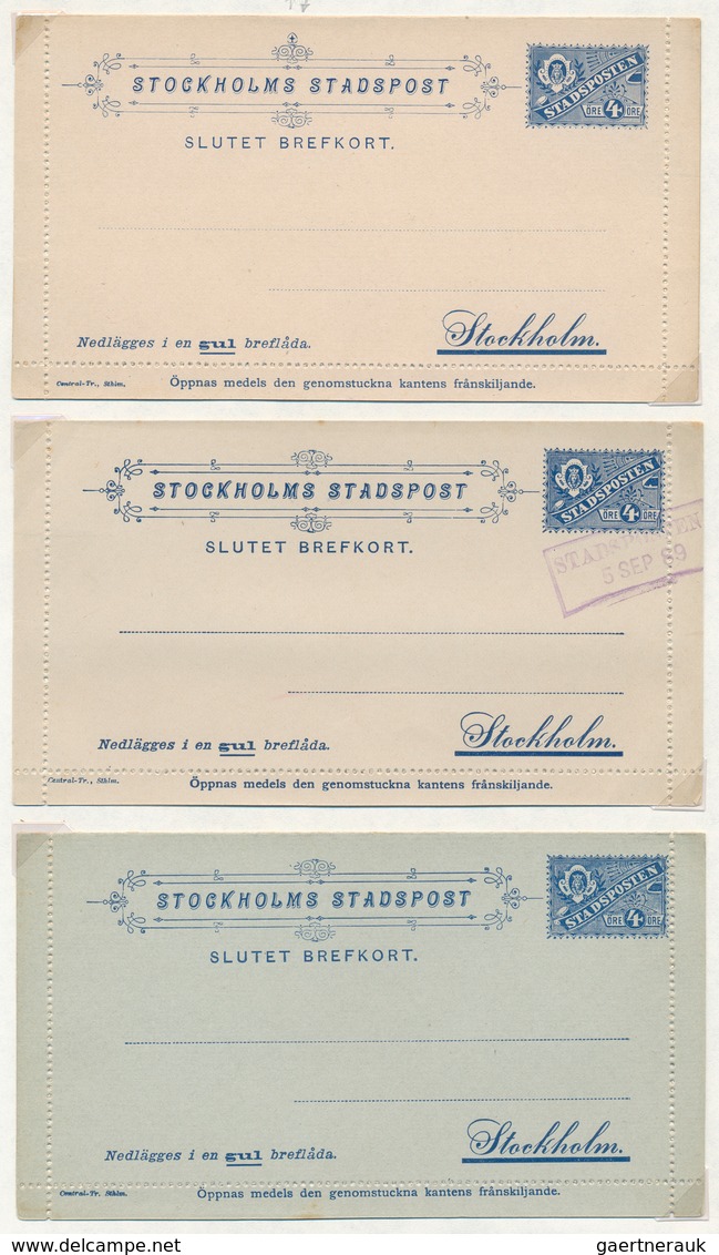 Schweden - Ganzsachen: 1872/1985 (ca.) Collection Of Ca. 252 Mainly Unused Postal Stationery Beginni - Enteros Postales