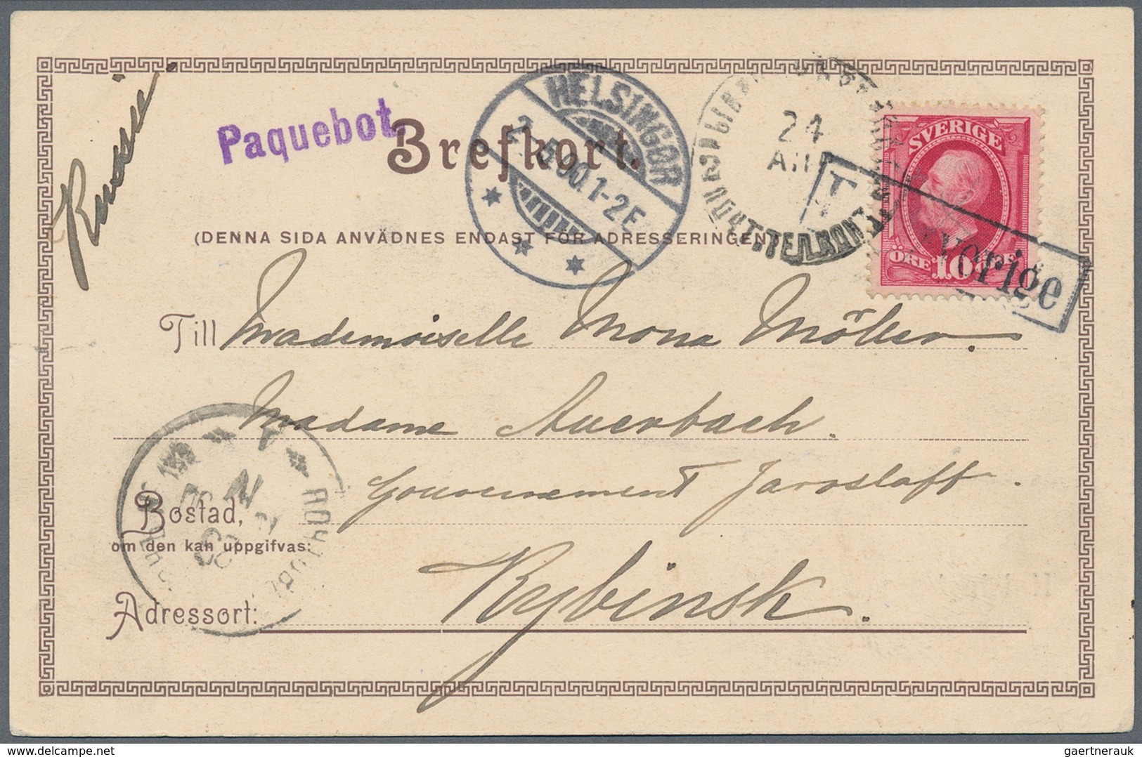 Schweden - Stempel: 1845/1957, Collection Of About 36 Letters/cards, Nearly All With Ship-post Cance - Sonstige & Ohne Zuordnung