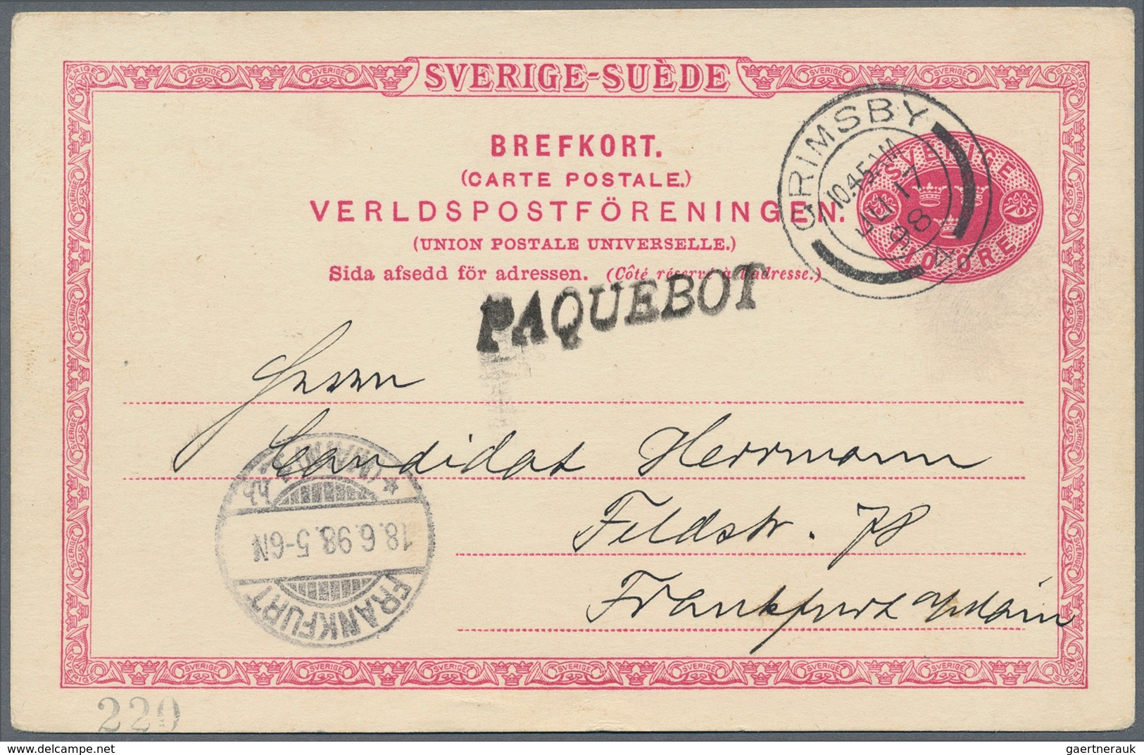 Schweden - Stempel: 1845/1957, Collection of about 36 letters/cards, nearly all with ship-post cance