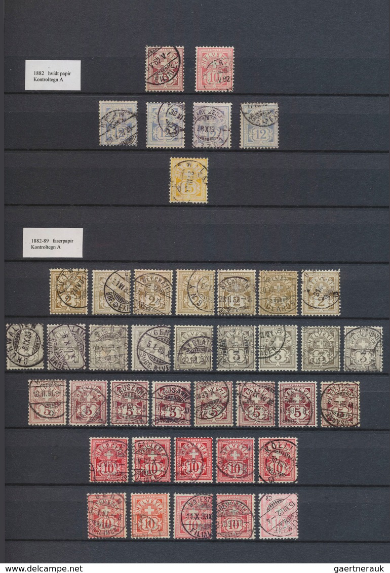 Schweiz: 1850-1908: Umfangreiche, Gestempelte Sammlung Von Mehr Als 1000 Marken, Von Einigen Rayon- - Lotes/Colecciones