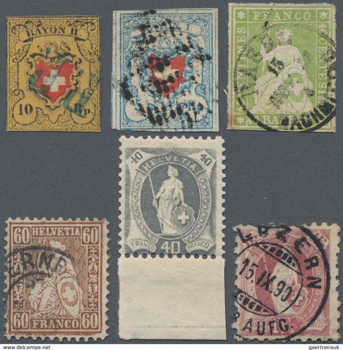 Schweiz: 1850-1959 Ca.: Sammlungsähnliche Partie Von Marken Und Einigen Belegen Im Dicken Steckbuch, - Sammlungen