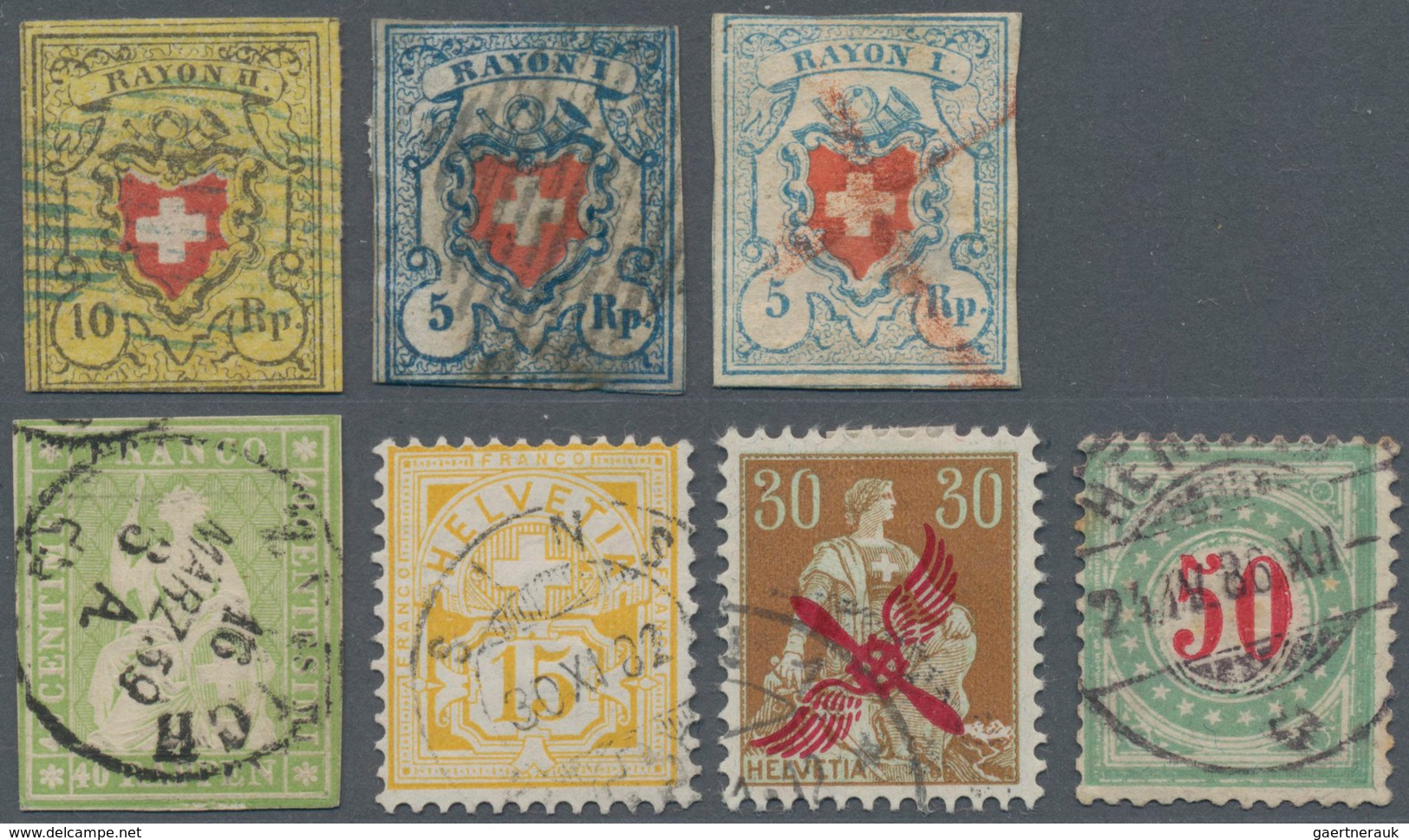 Schweiz: 1850-1982, Gemischt Angelegte Sammlung Mit Vielen Besseren Und Mittleren Ausgaben, Etwas Po - Lotes/Colecciones