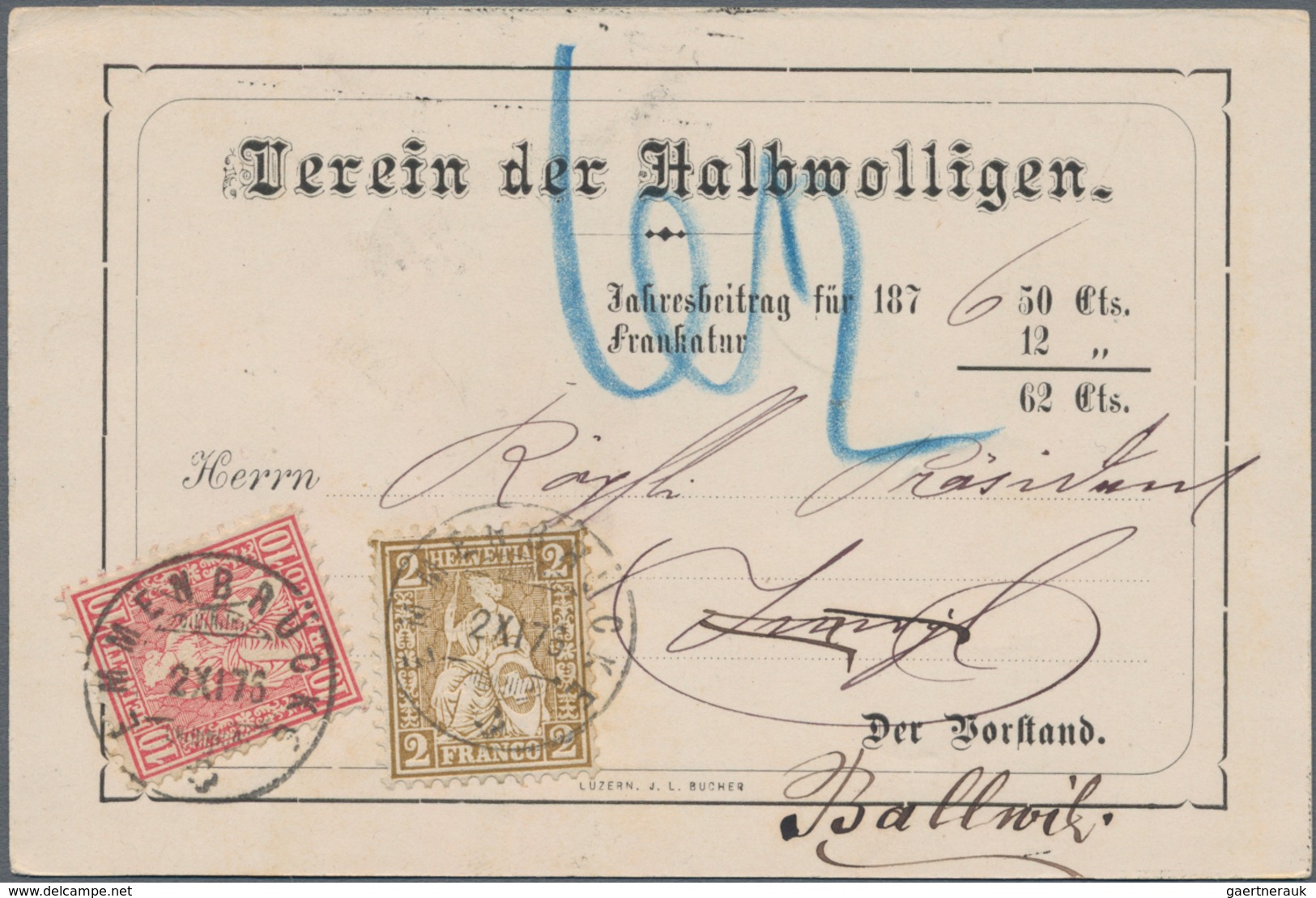 Schweiz: 1855/1889, Neun Verschiedene Nachnahmen, Meist Streifbänder Mit Interessanter Frankatur. Da - Collections