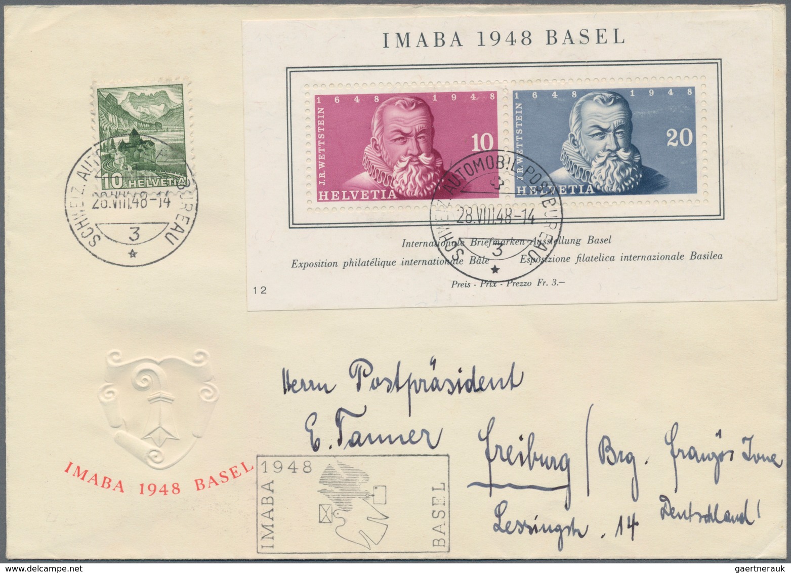 Schweiz: 1858/1978, Meist Bis 1960, Partie Von 28 Briefen Und Karten, Dabei Block 1 Auf R-FDC Mit An - Collections