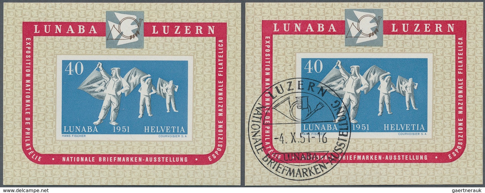 Schweiz: 1880/1990 (ca.), Vielseitige Partie Auf Auswahlblättern, Dabei Gute Blockausgaben Gesichtet - Sammlungen