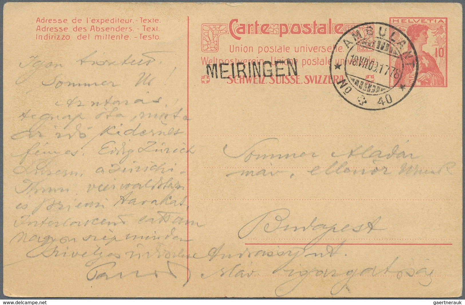 Schweiz: 1888/1944, Partie Von 17 Briefen, Karten Und Ganzsachen, Dabei Luftpost, Bessere Frankature - Collections