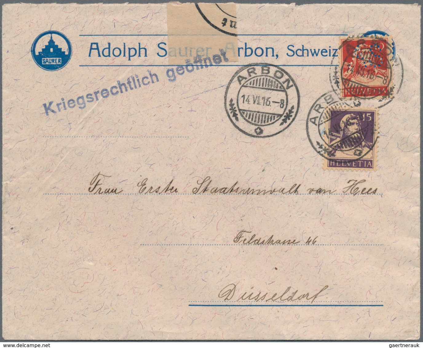 Schweiz: 1915/1950, Sammlungsbestand Von über 80 Zensur-Belegen Aus Der Schweiz Nach Deutschland, Eu - Lotes/Colecciones