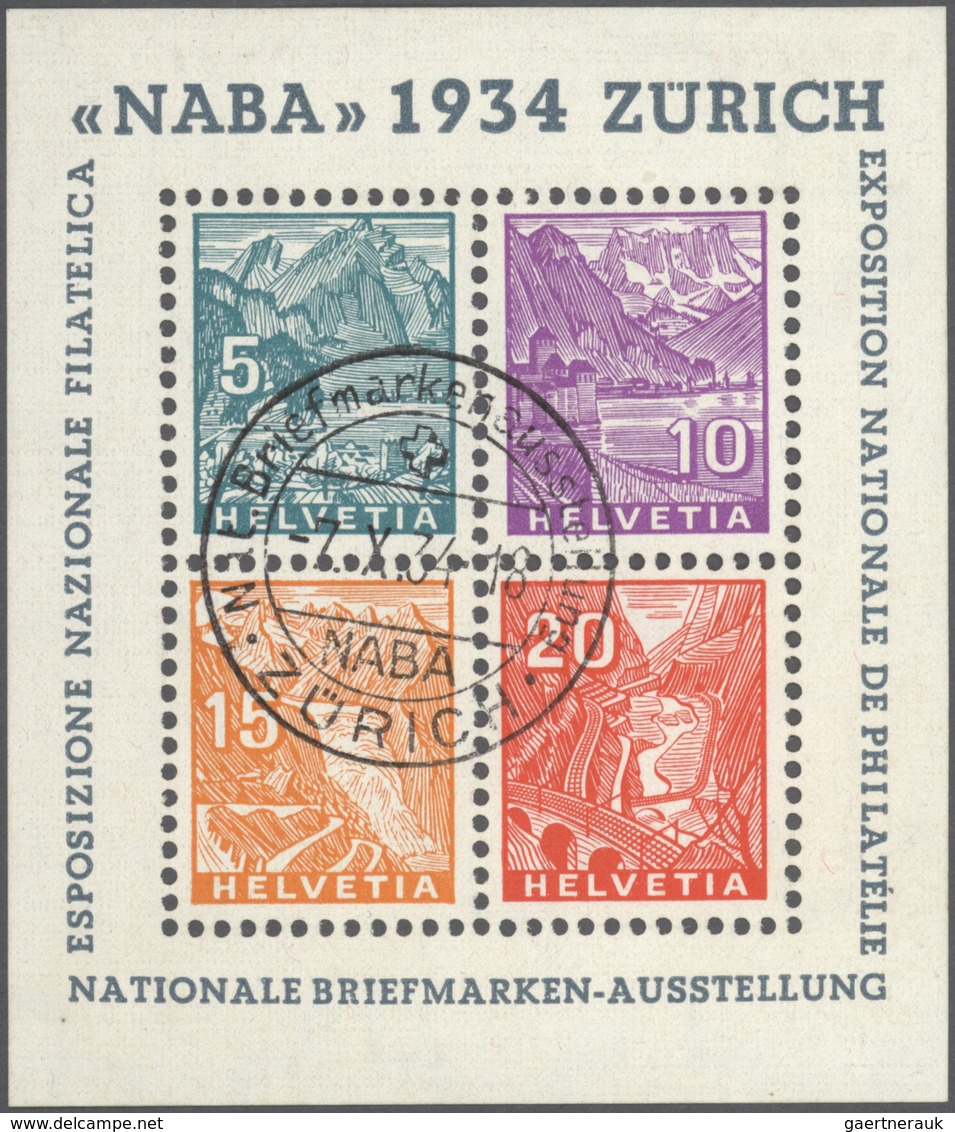 Schweiz: 1930/99 Ca., Sammlungsbestand Postfrisch Und Gestempelt In Zwei KaBe-Vordruckalben Sowie Ei - Collections