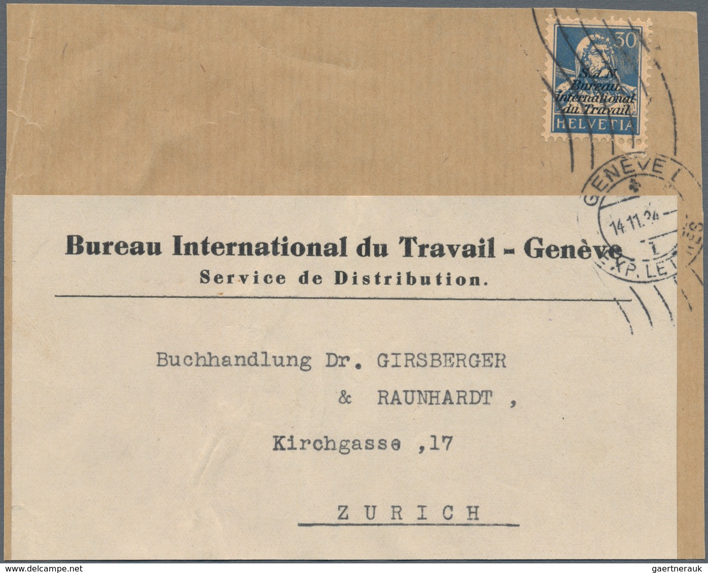 Schweiz - Internationale Organisationen: 1923-1956, Sammlung Von 22 Briefen Vom Völkerbund (SDN) Und - Otros & Sin Clasificación