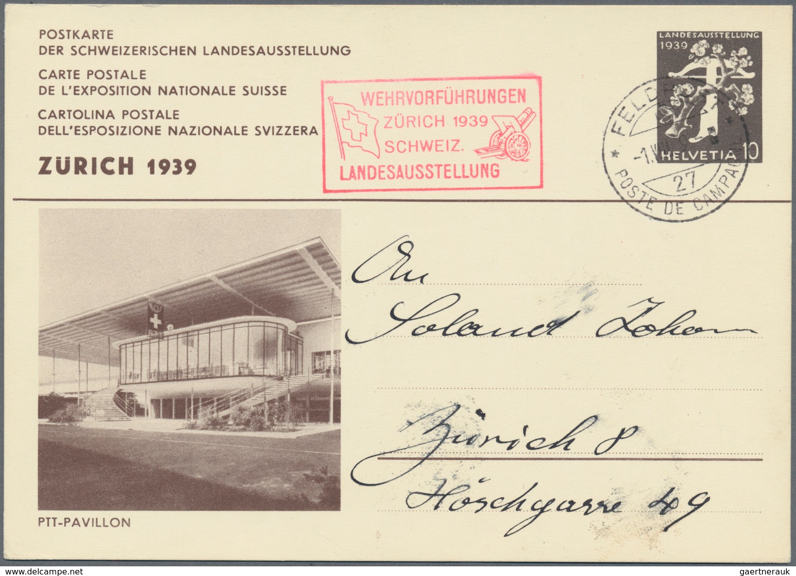 Schweiz - Ganzsachen: 1942/84 Ca. 210 Gefälligkeitsgebrauchte Und Bedarfsverwendete Ganzsachenpostka - Stamped Stationery