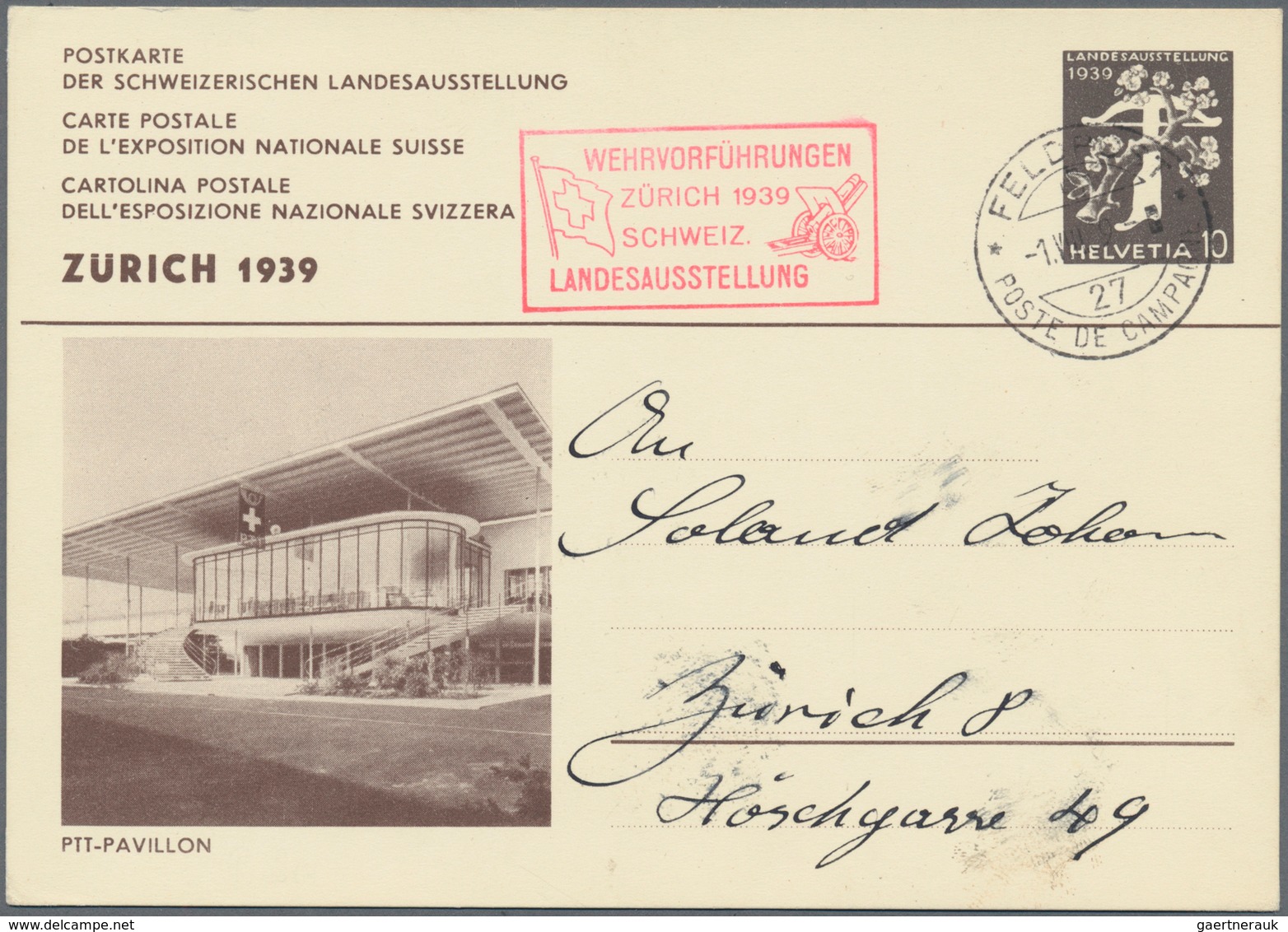 Schweiz - Ganzsachen: 1942/84 Ca. 210 Gefälligkeitsgebrauchte Und Bedarfsverwendete Ganzsachenpostka - Postwaardestukken