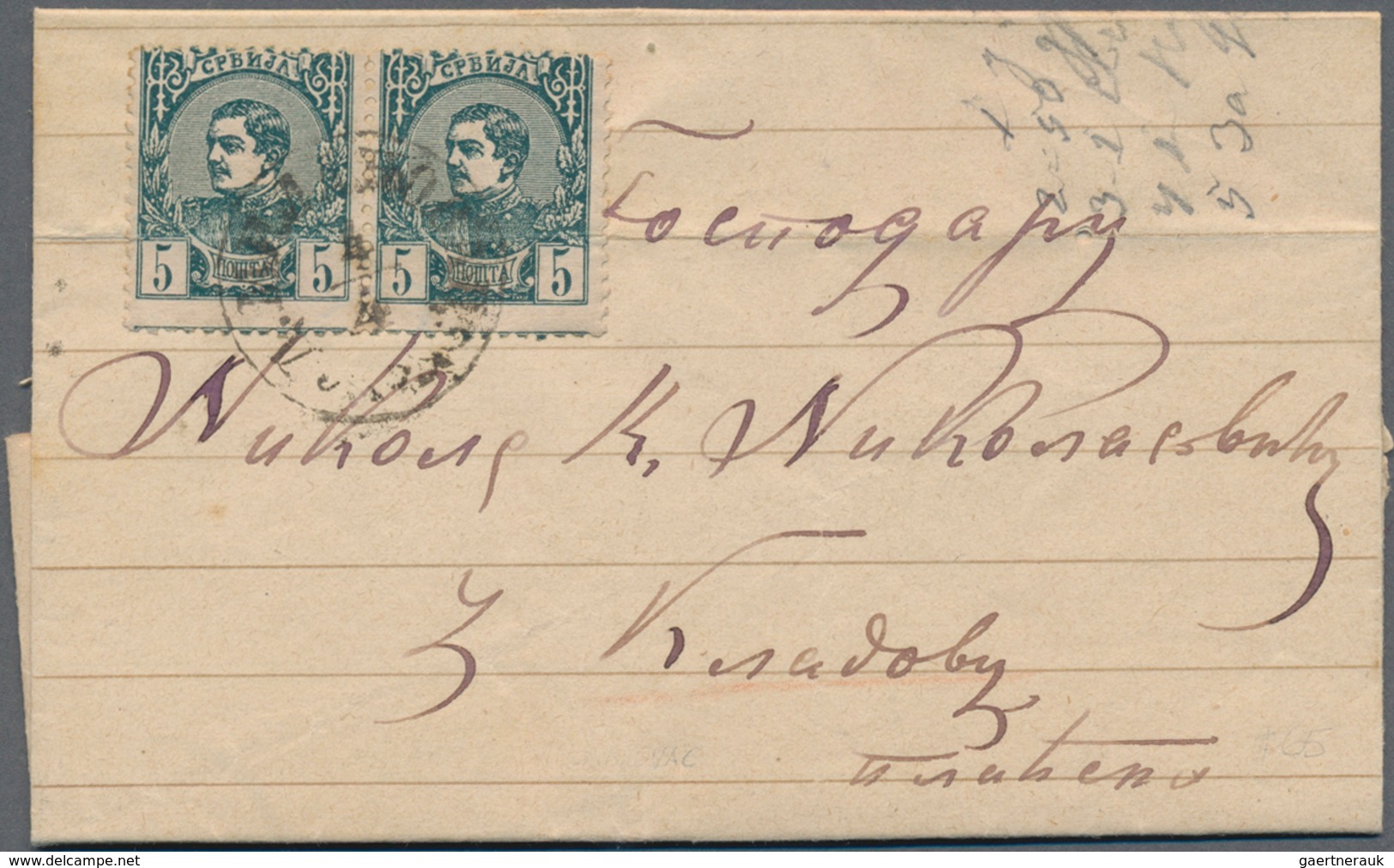 Serbien: 1844/1918, Assortment Of Apprx. 40 Covers/cards, Comprising A Nice Range Of Stampless Lette - Serbia