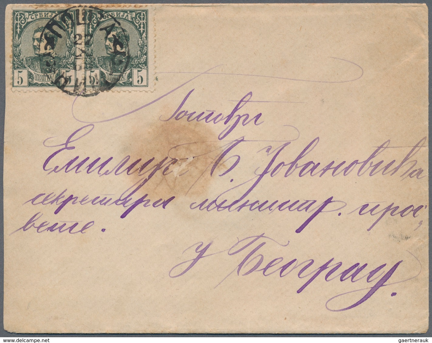 Serbien: 1844/1918, Assortment Of Apprx. 40 Covers/cards, Comprising A Nice Range Of Stampless Lette - Serbia