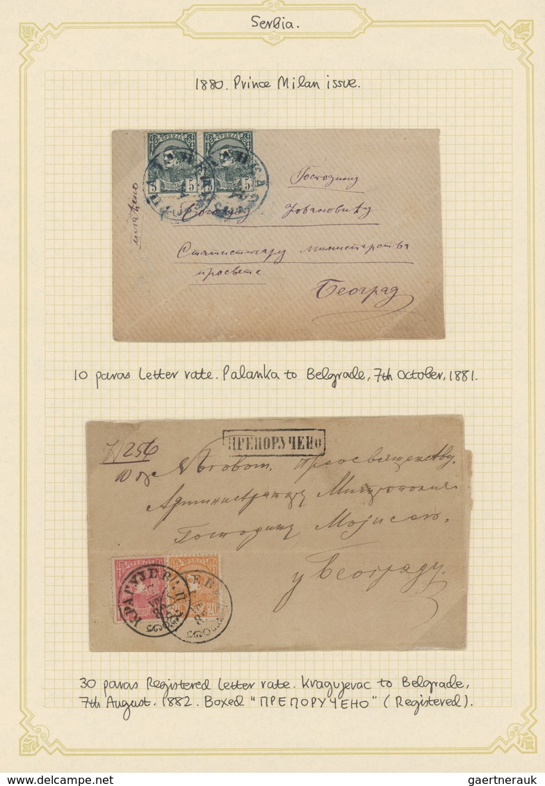 Serbien: 1861/1945, Serbia/Yugoslavia, sophisticated mint and used collection in three binders, well