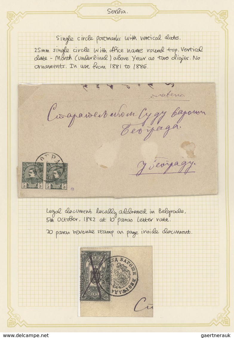 Serbien: 1861/1945, Serbia/Yugoslavia, sophisticated mint and used collection in three binders, well