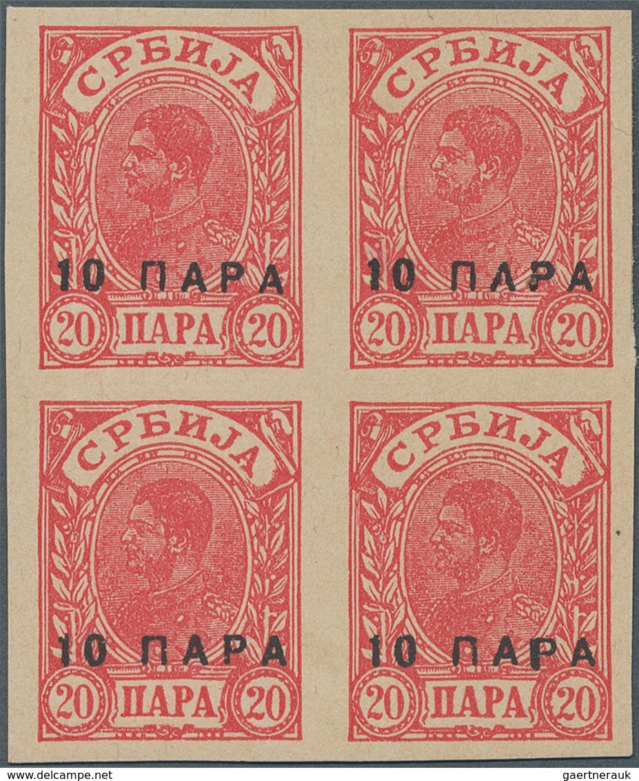 Serbien: 1894/1903, Definitives "Alexander", Specialised Assortment Of 68 Stamps Incl. Better Perfs, - Serbia