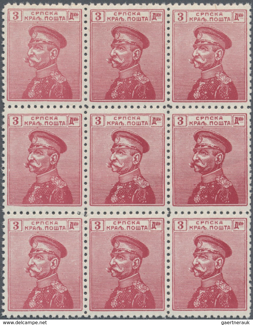 Serbien: 1911, Definitive Issue ‚King Peter I.‘ 3din. Lilac-red With Some Shades In A Lot With About - Serbie