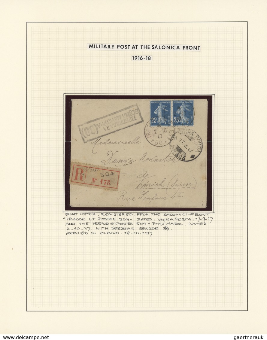 Serbien - Besonderheiten: 1917/1918, Military Mail At The Salonica Front, Assortment Of Ten Entires - Serbie