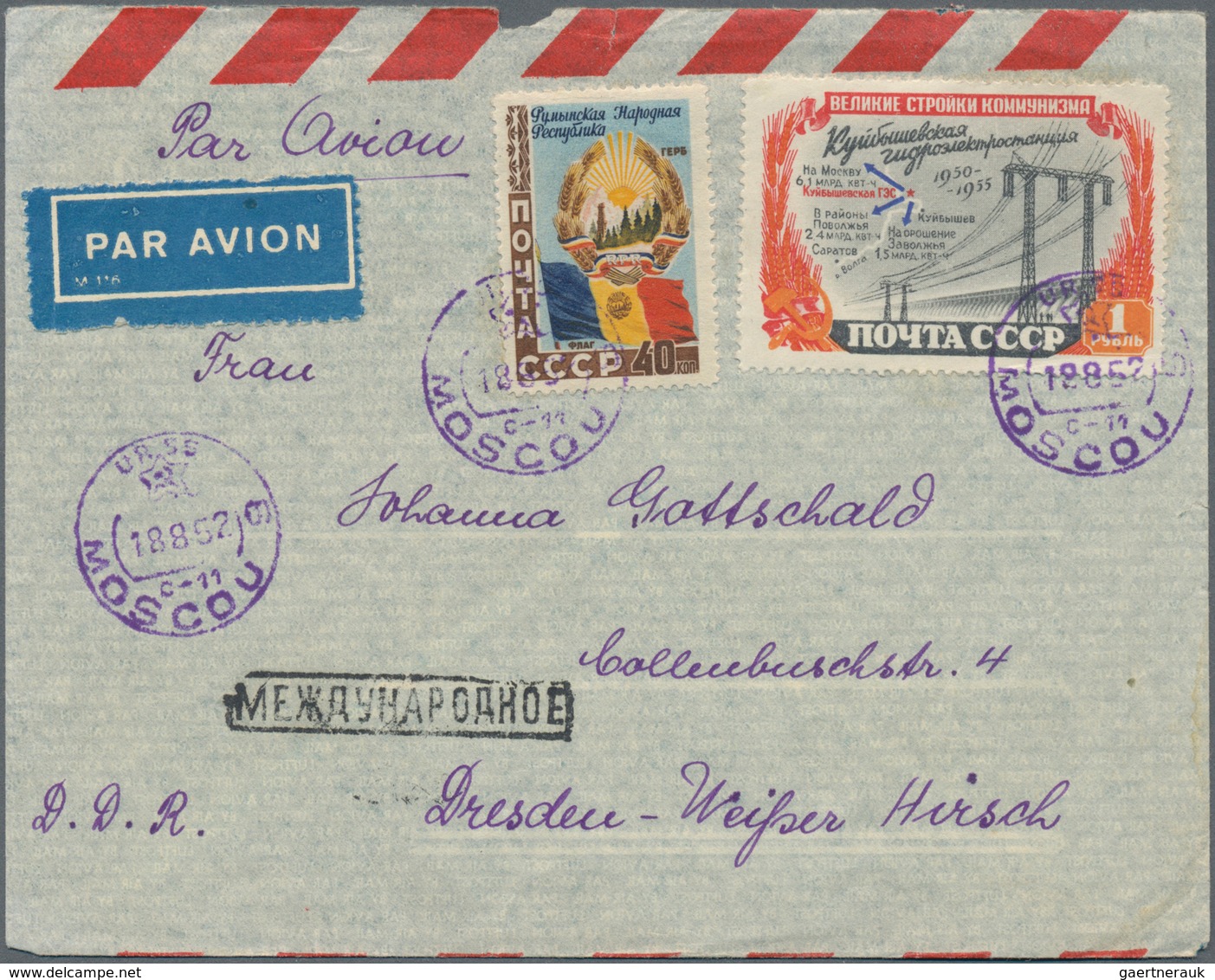 Sowjetunion: 1924/91 Ca. 430 Covers, Cards, Letters, Postal Stationary, While Overprints, Revaluatio - Covers & Documents