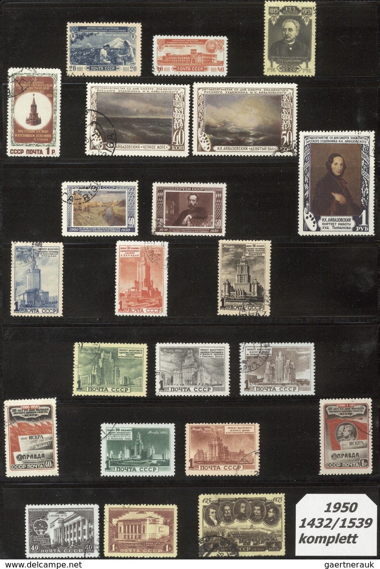 Sowjetunion: 1940/1991, A Splendid Used Collection In Five Binders, Well Collected Throughout (mainl - Covers & Documents