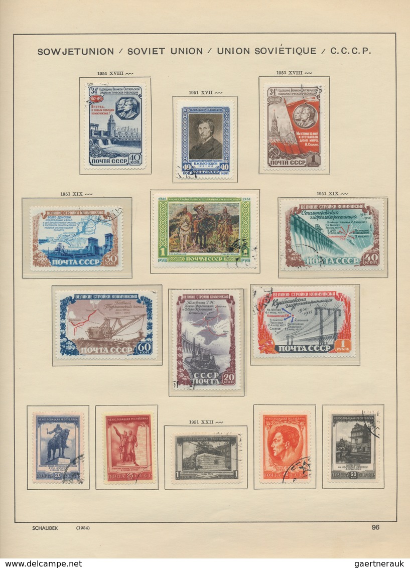 Sowjetunion: 1946/1986, Used Collection In Three Schaubek Albums, Appears To Be Complete (of Course - Covers & Documents
