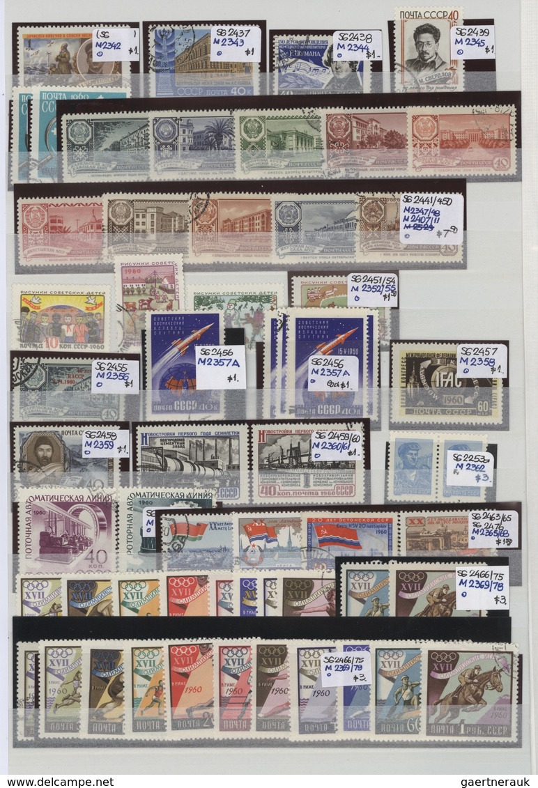 Sowjetunion: 1949/2005, Comprehensive Used Collection/accumulation In Five Thick Stockbooks, Well So - Covers & Documents