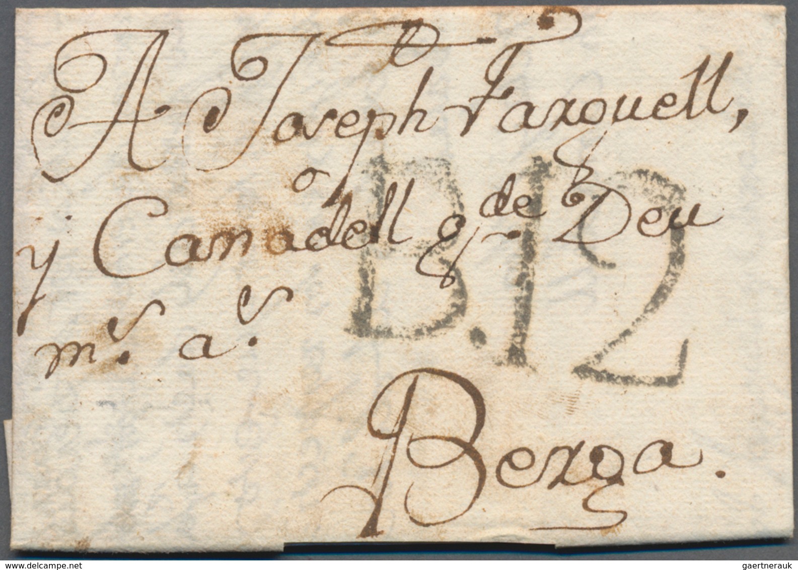 Spanien - Vorphilatelie: 1740/1857 (ca.), Catalonia, Collection Of Apprx. 64 Letters, Showing Nice R - ...-1850 Voorfilatelie