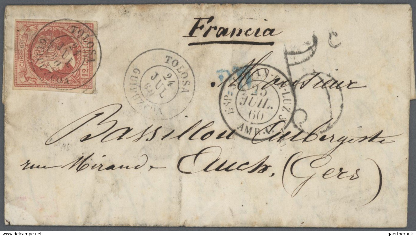 Spanien - Vorphilatelie: 1780/1875 (ca.), Very Interesting And Very Fine Group Of 34 Letters (4 With - ...-1850 Prephilately