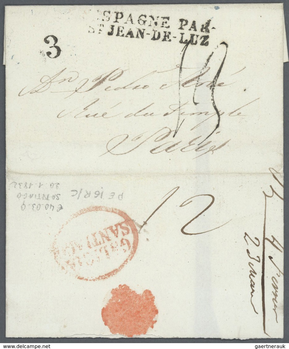 Spanien - Vorphilatelie: 1780/1875 (ca.), Very Interesting And Very Fine Group Of 34 Letters (4 With - ...-1850 Prephilately