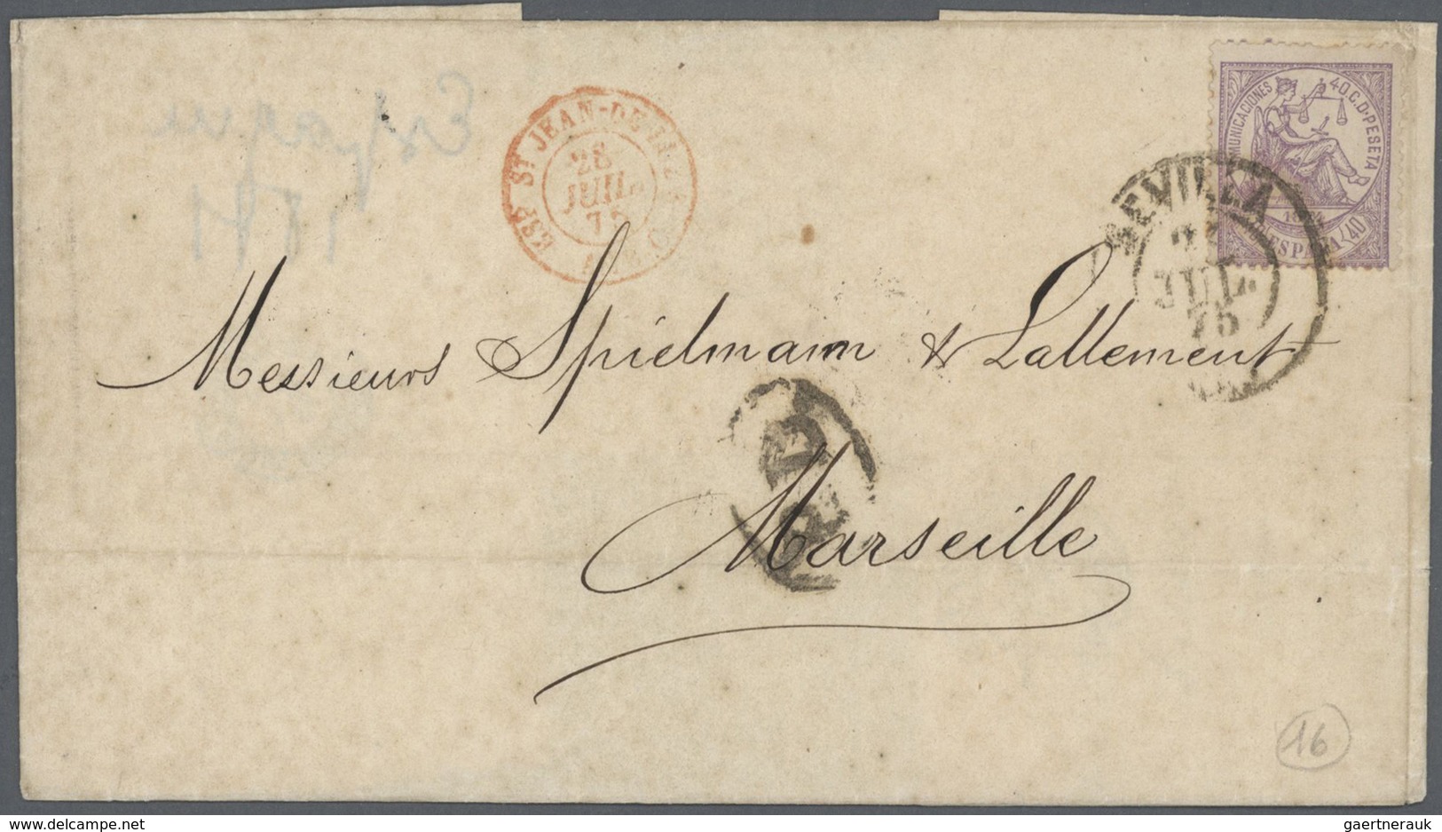 Spanien - Vorphilatelie: 1780/1875 (ca.), Very Interesting And Very Fine Group Of 34 Letters (4 With - ...-1850 Préphilatélie