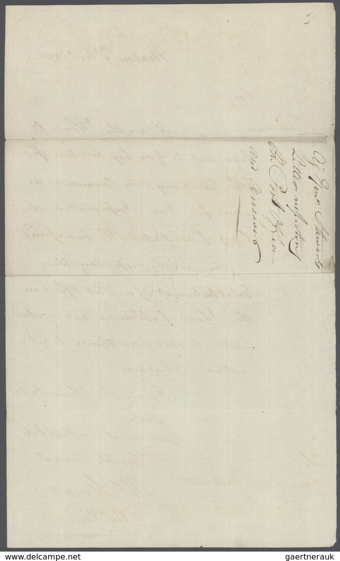 Spanien - Vorphilatelie: 1798 Two Letter Contents (without The Address) Regarding THE OPENING OF A P - ...-1850 Prephilately