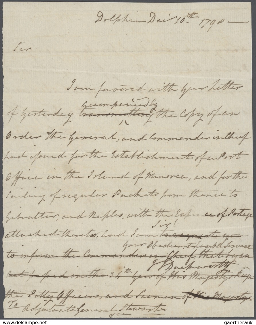 Spanien - Vorphilatelie: 1798 Two Letter Contents (without The Address) Regarding THE OPENING OF A P - ...-1850 Préphilatélie