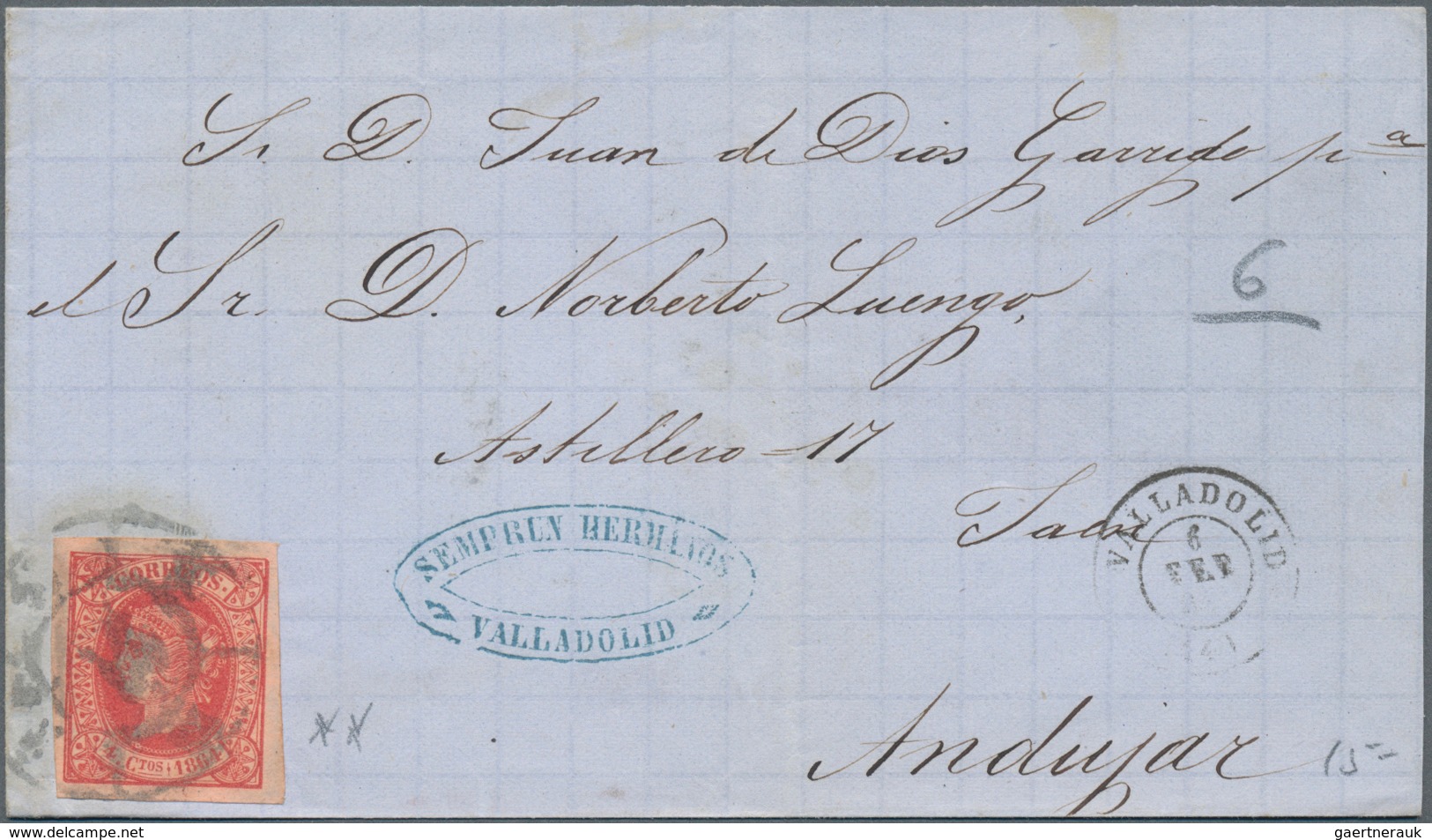 Spanien: 1846/82, Mostly Folded Letters (appr. 210) Almost Exclusively Used Inland Inc. Prephilateli - Covers & Documents