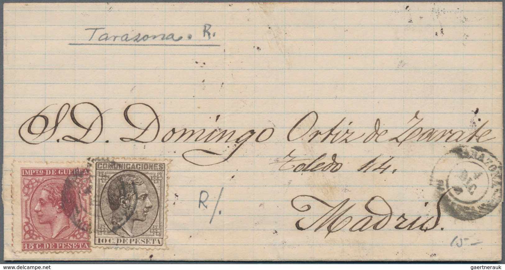 Spanien: 1846/82, mostly folded letters (appr. 210) almost exclusively used inland inc. prephilateli