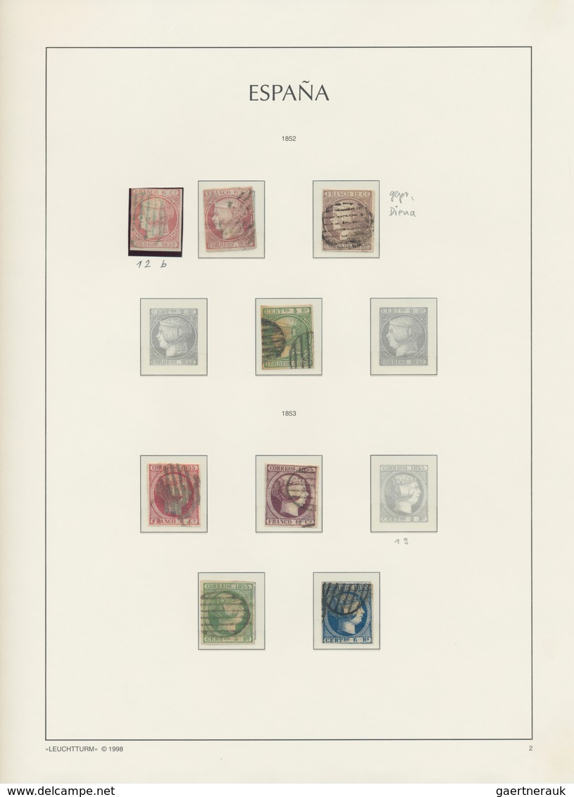 Spanien: 1850/1950, Mint And Used Collection In Two Lighthouse Albums, Sligthly Varied But Mainly Go - Covers & Documents