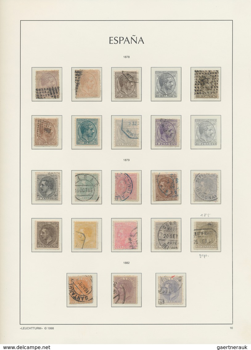 Spanien: 1850/1950, Mint And Used Collection In Two Lighthouse Albums, Sligthly Varied But Mainly Go - Lettres & Documents