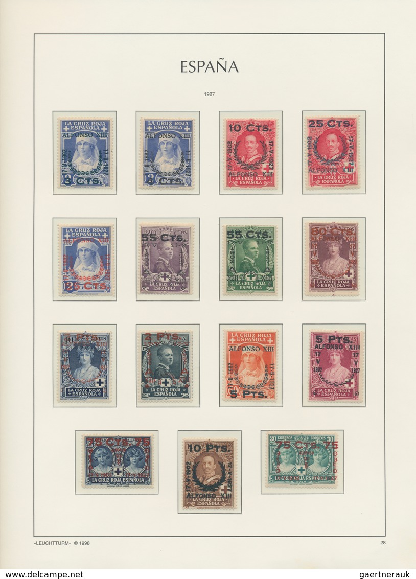 Spanien: 1850/1950, Mint And Used Collection In Two Lighthouse Albums, Sligthly Varied But Mainly Go - Brieven En Documenten