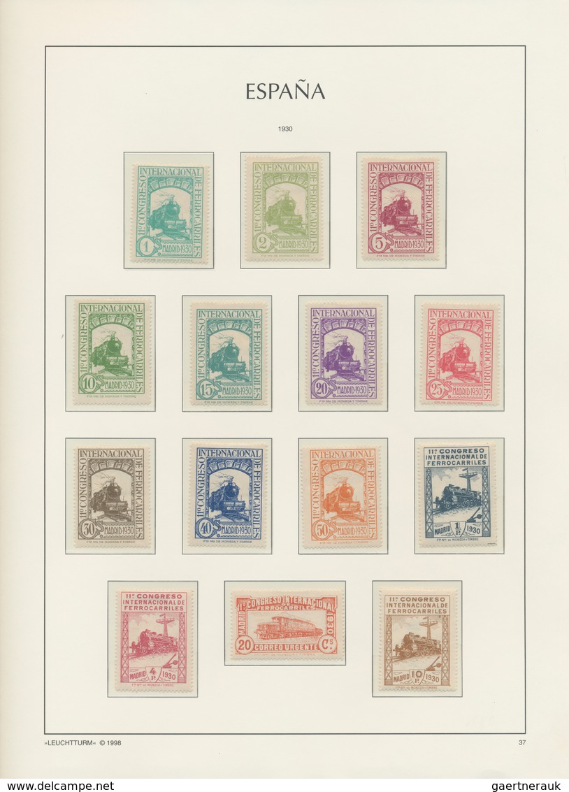 Spanien: 1850/1950, mint and used collection in two Lighthouse albums, sligthly varied but mainly go
