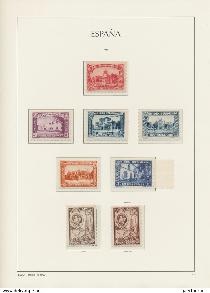 Spanien: 1850/1950, mint and used collection in two Lighthouse albums, sligthly varied but mainly go