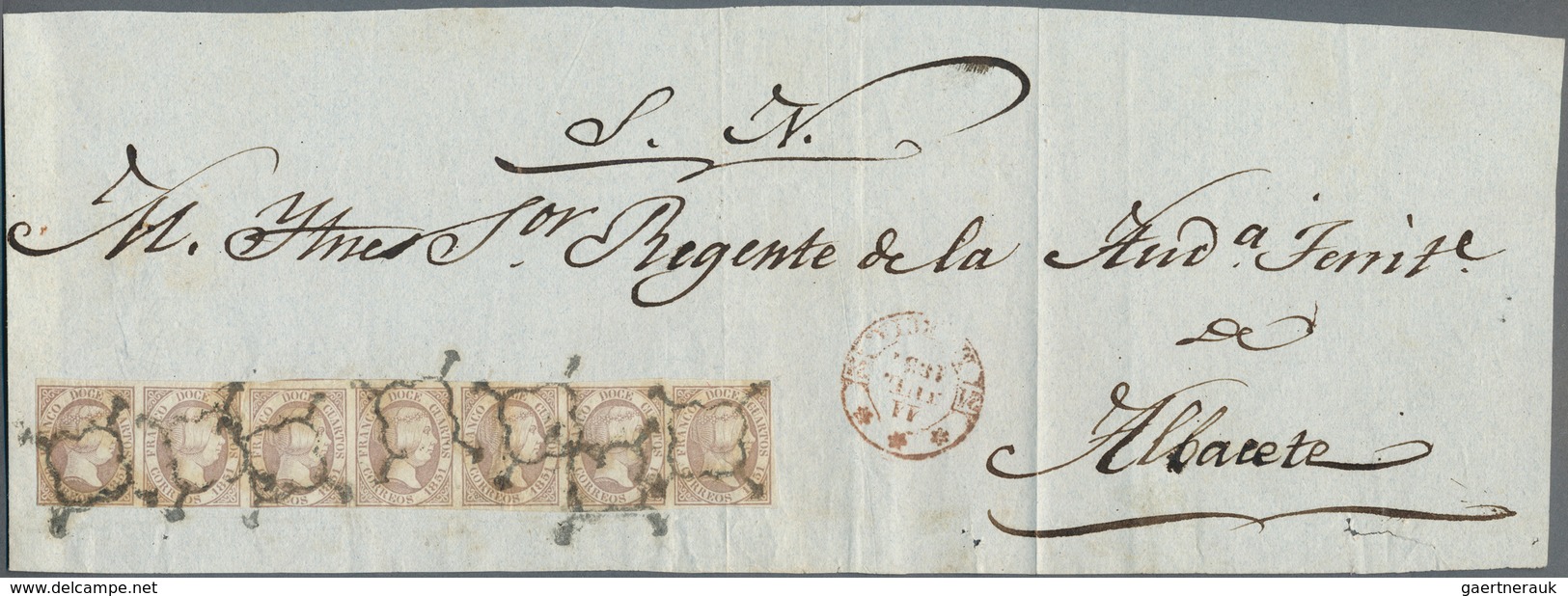 Spanien: 1850-1865 "JEWELS OF CLASSIC SPAIN": Specialized collection of top items of the imperforate