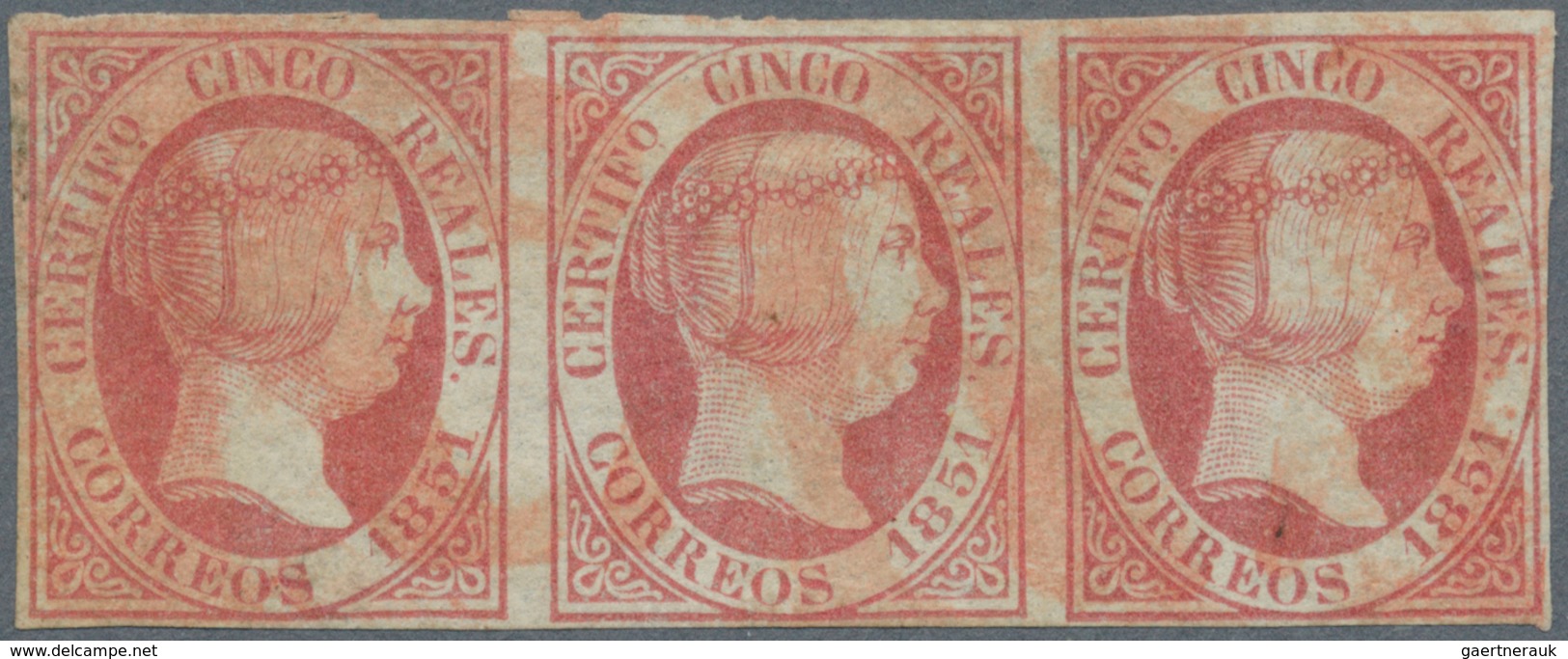 Spanien: 1850-1865 "JEWELS OF CLASSIC SPAIN": Specialized collection of top items of the imperforate