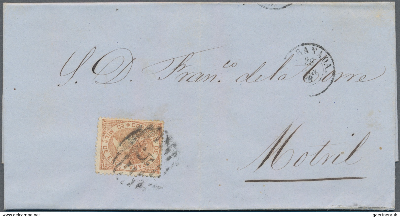 Spanien: 1857/1875, 37 Domestic Letters, All Franked And In Clean Condition. - Brieven En Documenten