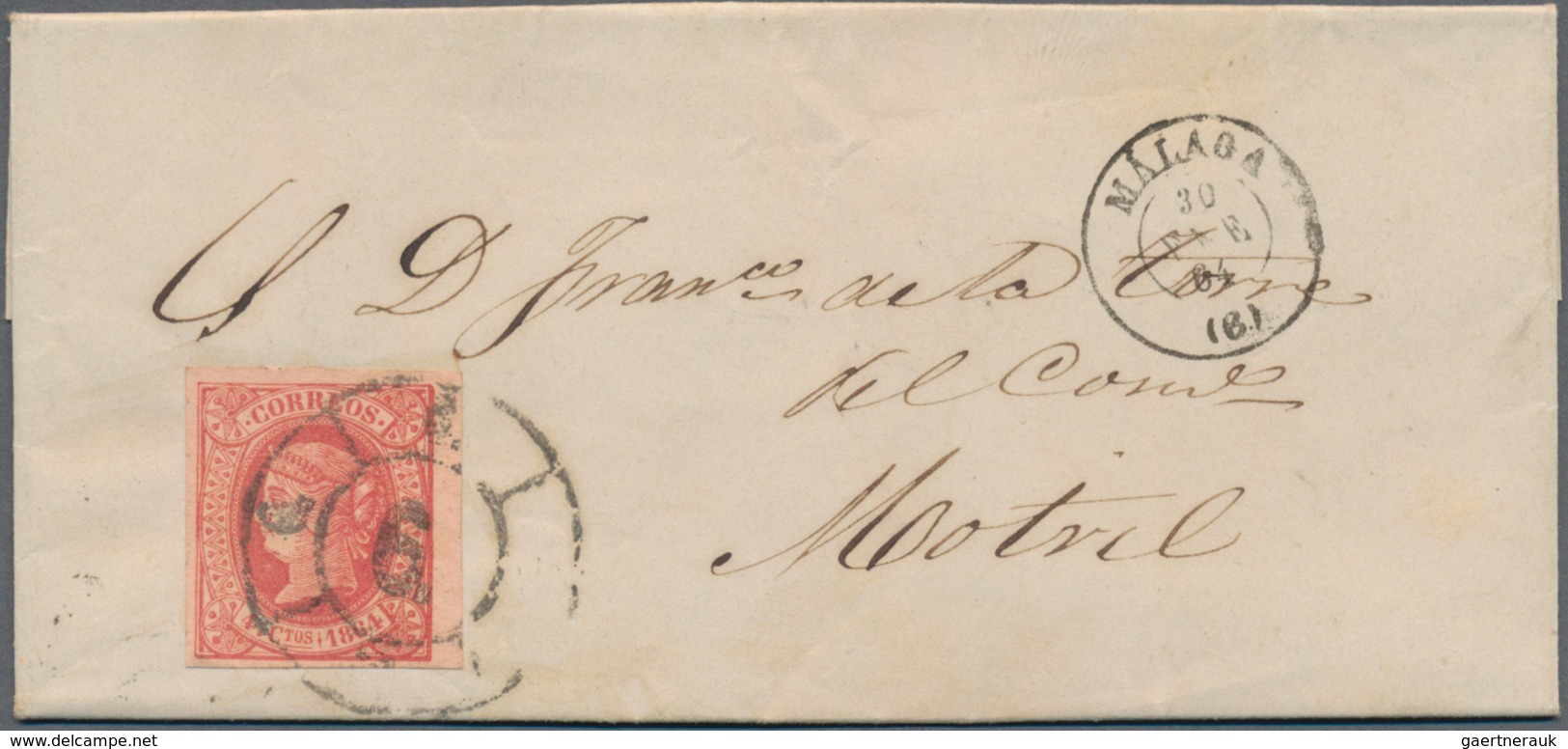 Spanien: 1857/1975 (ca.), Lot Of 25 Beautiful Covers, Except One Only Single Frankings, To One Recei - Cartas & Documentos