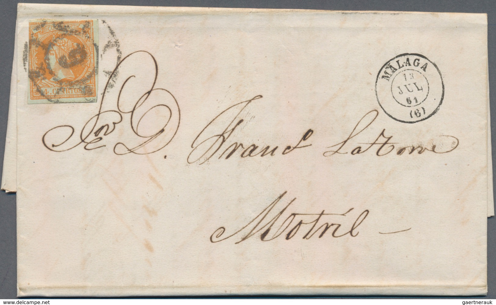 Spanien: 1857/1975 (ca.), Lot Of 25 Beautiful Covers, Except One Only Single Frankings, To One Recei - Cartas & Documentos