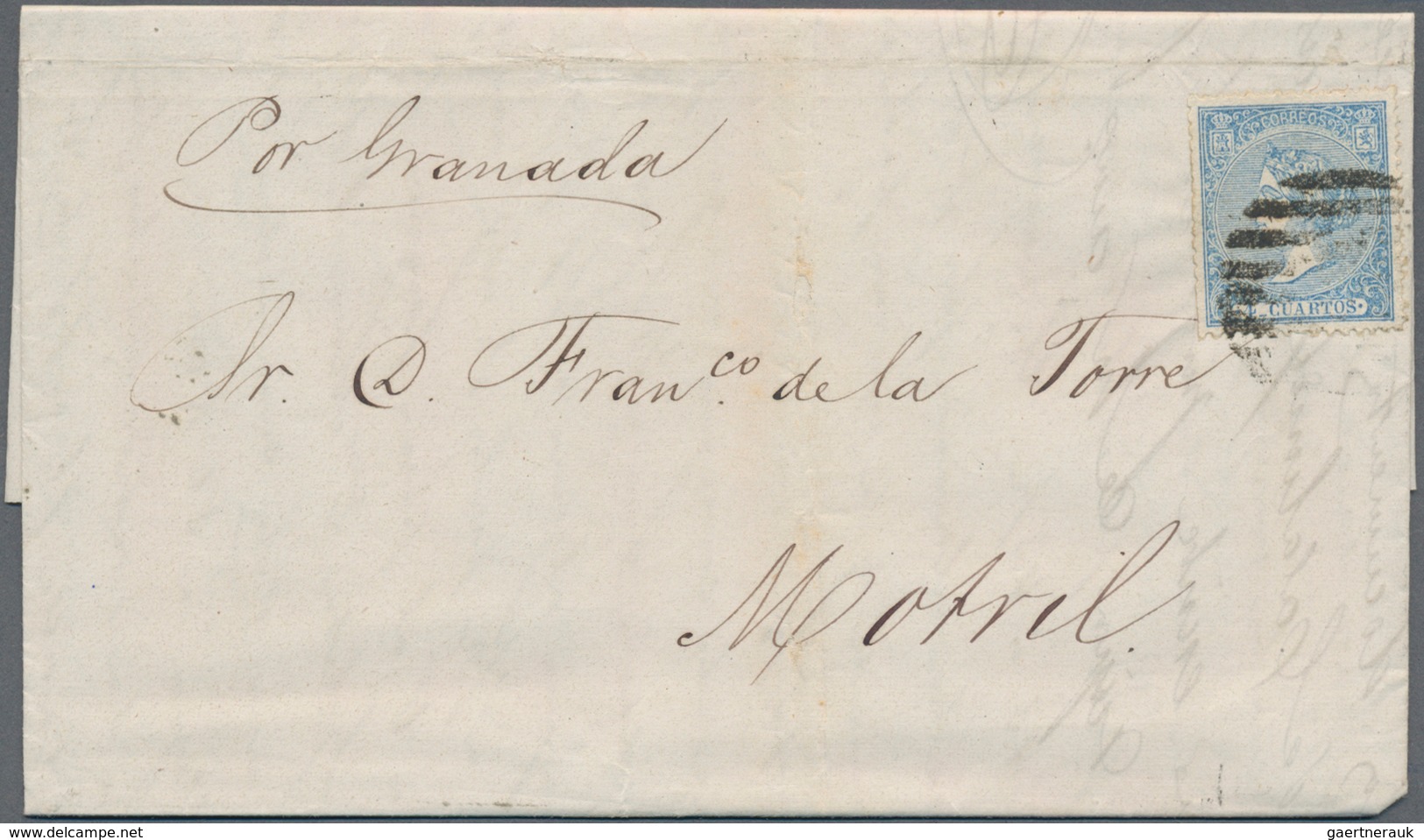 Spanien: 1857/1975 (ca.), Lot Of 25 Beautiful Covers, Except One Only Single Frankings, To One Recei - Cartas & Documentos